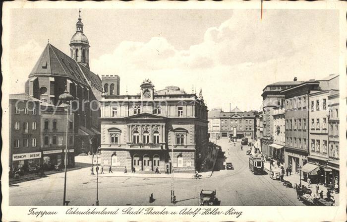 Troppau Sudetengau Stadt-Theater A.H.-Platz