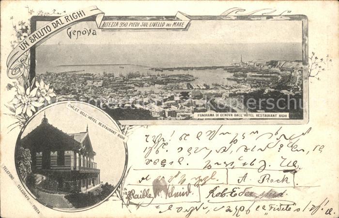 Genova Genua Liguria Panorama Hotel-Restaurant Righi