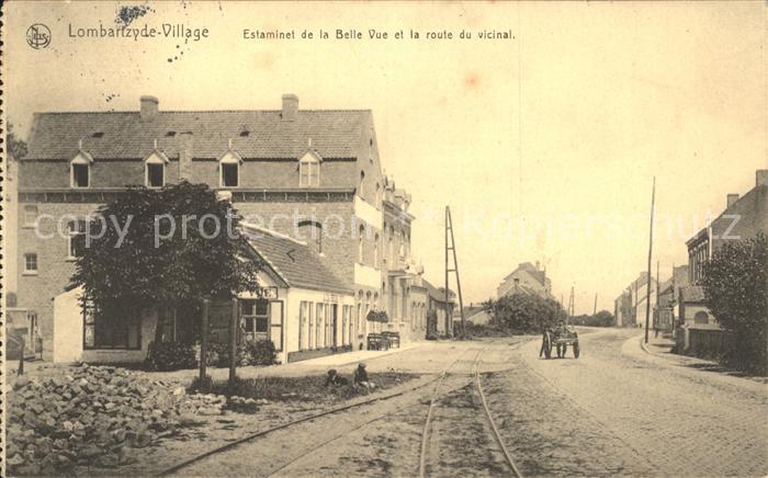 Lombartzyde Estaminet de la Belle Vue et la route du vicinal
