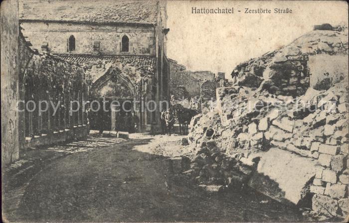 Hattonchatel Zerstörte Strasse