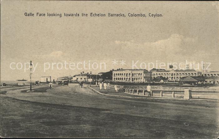 Colombo Ceylon Sri Lanka Galle Face looking towards the Echelon Barracks