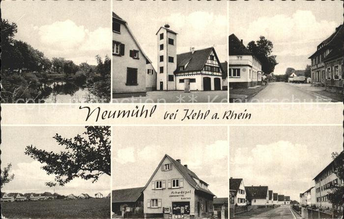 Neumuehl Kehl Teilansichten Strassenpartie Ladengeschaeft