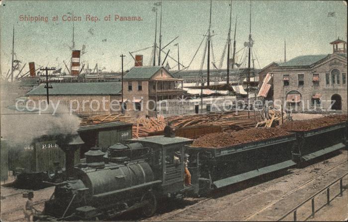 Colon Panama Shipping Port Train Dampflokomotive