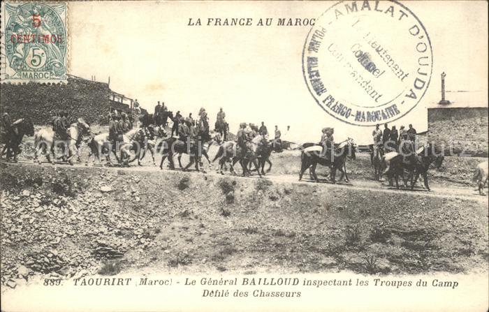 Taourirt General Bailloud Troupes du Camp La France au Maroc