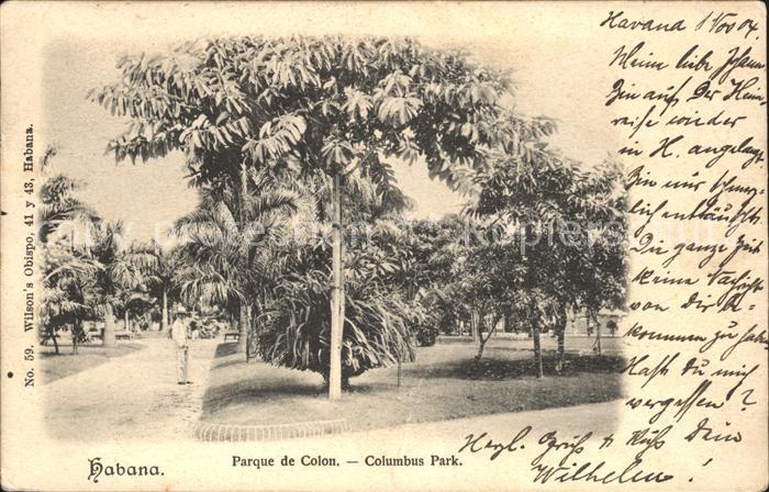 Habana Havana Parque de Colon Columbus Park