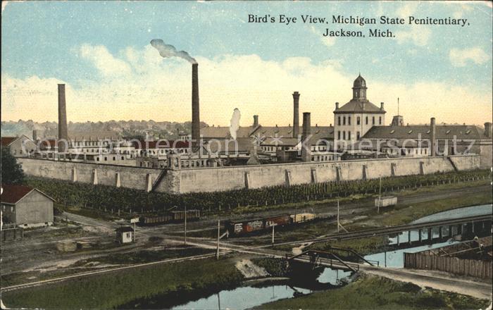 Jackson Michigan Birdseye view Michigan State Penitentiary