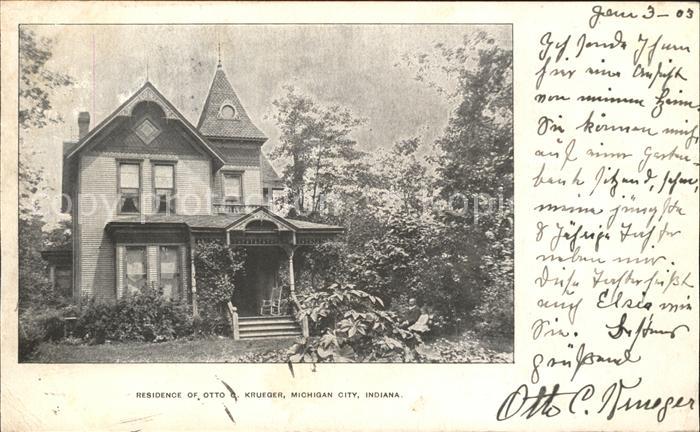 Michigan City Indiana Residence of Otto C. Krueger