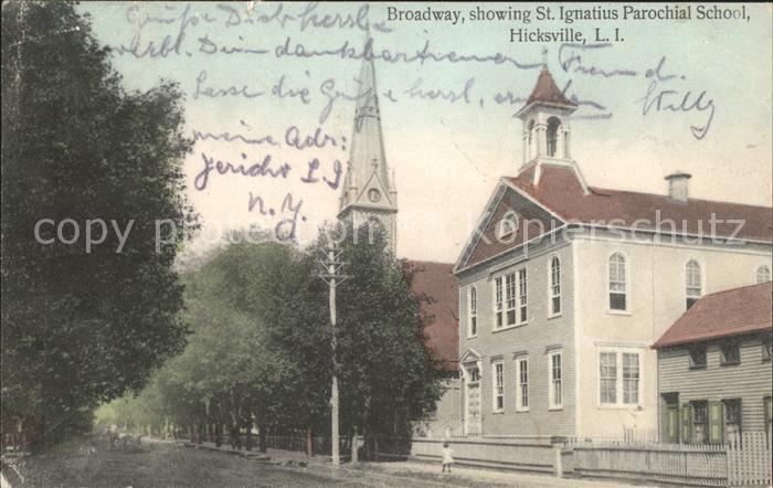 Hicksville New York Broadway St Ignatius Parochial School
