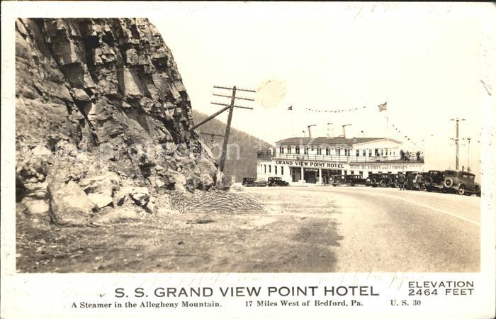 Bedford Pennsylvania ss Grand View Point Hotel Steamer