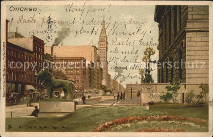 Chicago Illinois Art Institute Michigan Avenue Monument