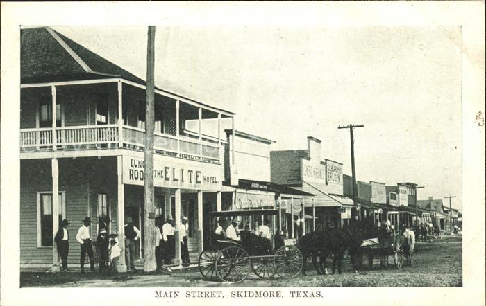 Skidmore Texas Main Street Pferdekutsche
