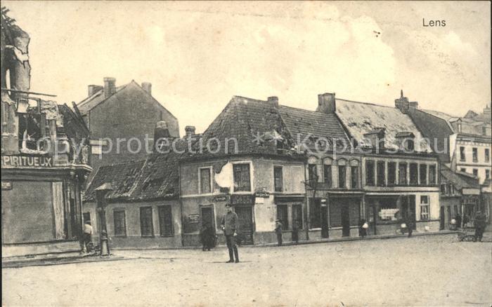 Lens Pas-de-Calais Dorfstrasse Trümmer 1. Weltkrieg