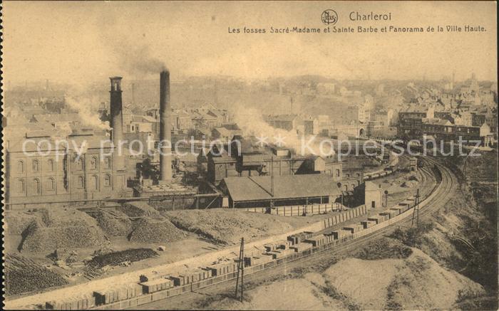 Charleroi Wallonie Fosses Sacre Madame et Sainte Barbe Industrie Chemin de Fer