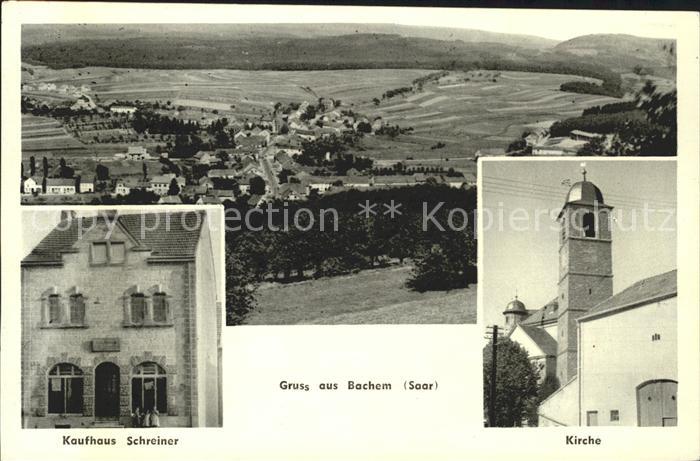 Bachem Losheim Panorama Kaufhaus Schreiner Kirche