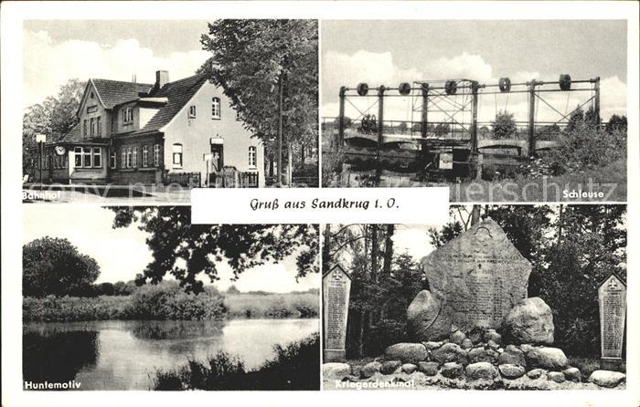 Sandkrug Oldenburg Bahnhof Schleuse Huntemotiv Kriegerdenkmal