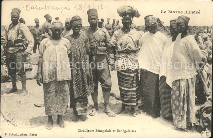 Casablanca Tirailleurs Senegalais et Senegalaises Scenes et Types Collection Le