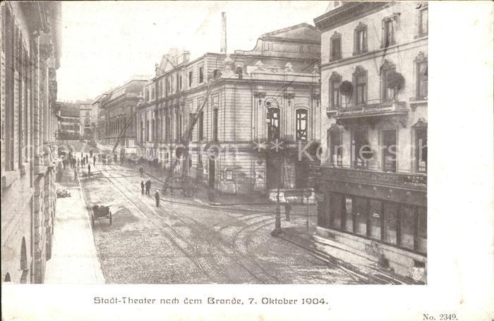 Basel BS Stadttheater nach dem Brand Oktober 1904