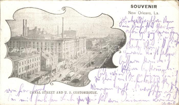 New Orleans Louisiana Canal Street and US Custom House