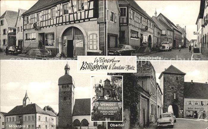 Billigheim-Ingenheim Hauptstrasse Obertor Metzgerei Restaurant Fritz Hauck