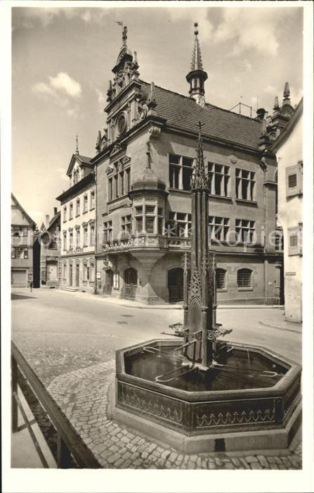 Messkirch Rathaus Marktbrunnen