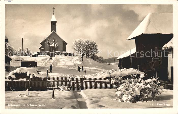 Haeusern Schwarzwald Kirche Ski