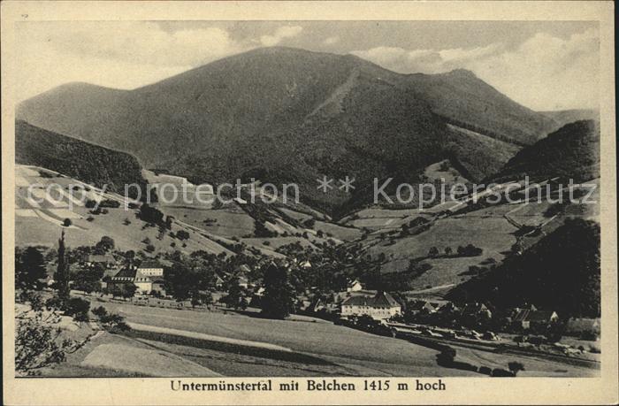 Muenstertal Schwarzwald mit Belchen