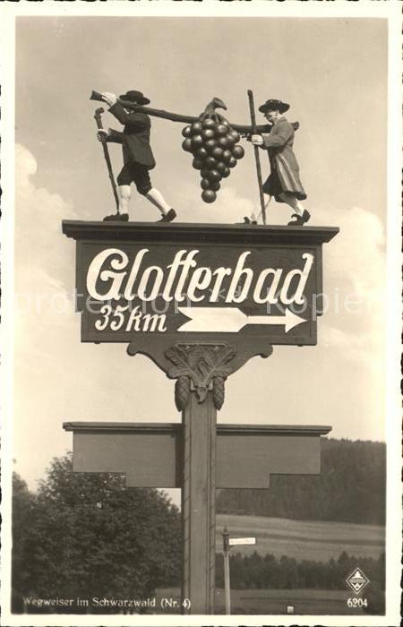 Glottertal Wegweiser Glotterbad