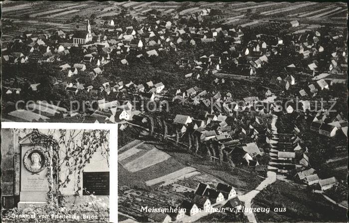 Meissenheim Baden Fliegeraufnahme Denkmal Friederike Brion