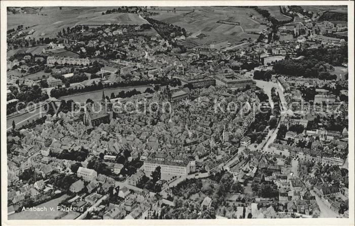 Ansbach Mittelfranken Fliegeraufnahme