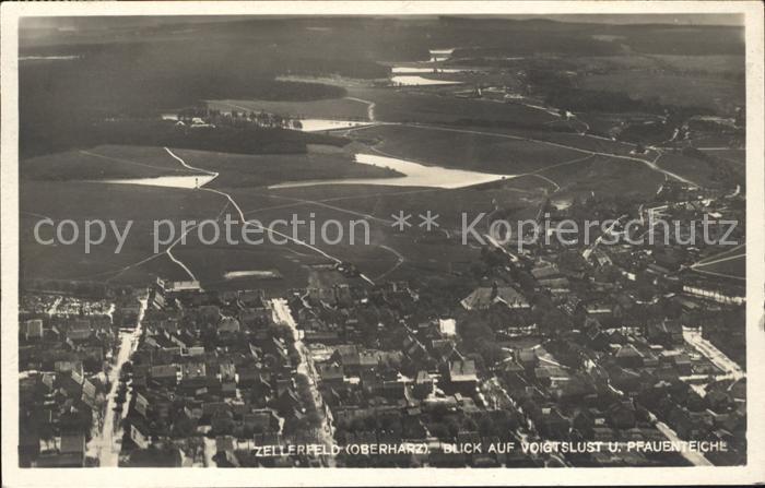 Zellerfeld Fliegeraufnahme mit Voigtslust und Pfaueneiche