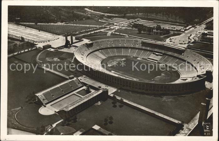 Berlin Olympiastadion Reichssportfeld Fliegeraufnahme
