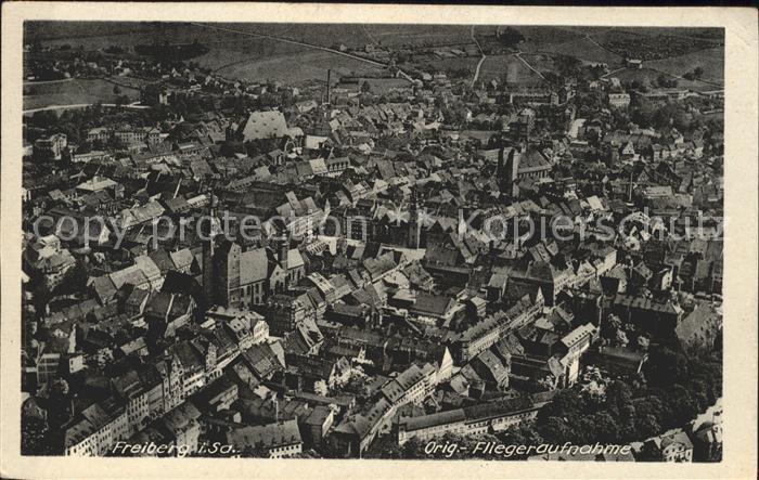 Freiberg Sachsen Fliegeraufnahme