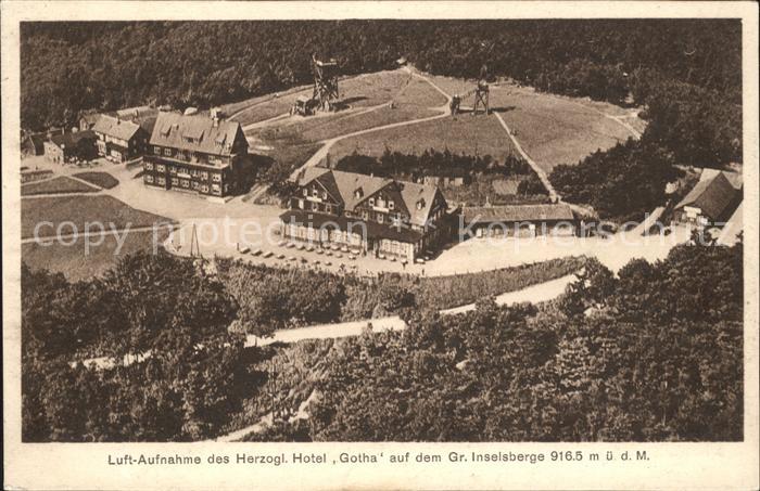 Brotterode Fliegeraufnahme Hotel Gotha Inselsberge