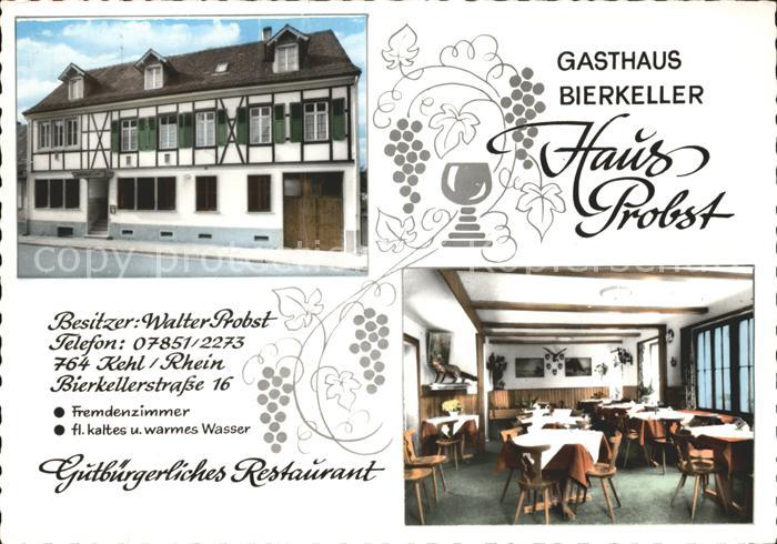 Kehl Rhein Gasthaus Bierkeller Haus Probst