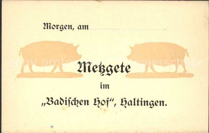 Haltingen Weil am Rhein BW Einladung Metzgete Badischer Hof