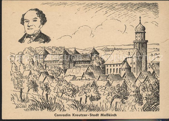 Messkirch Zeichnung Conradi Kreutzer Komponist