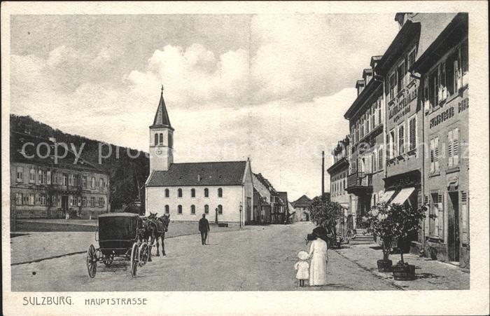 Sulzburg Hauptstrasse Pferdekutsche