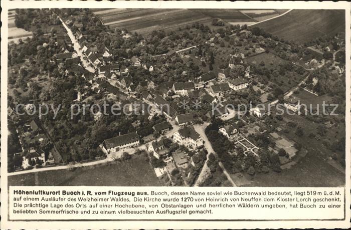 Buoch Fliegeraufnahme Gasthaus Pension zum Hirsch