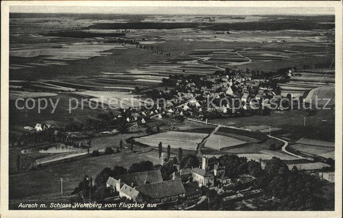 Aurach Mittelfranken Fliegeraufnahme mit Schloss Wahrberg