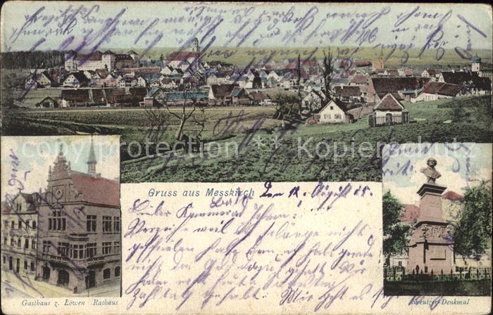 Messkirch Gasthaus zum Loewen Kreutzerdenkmal