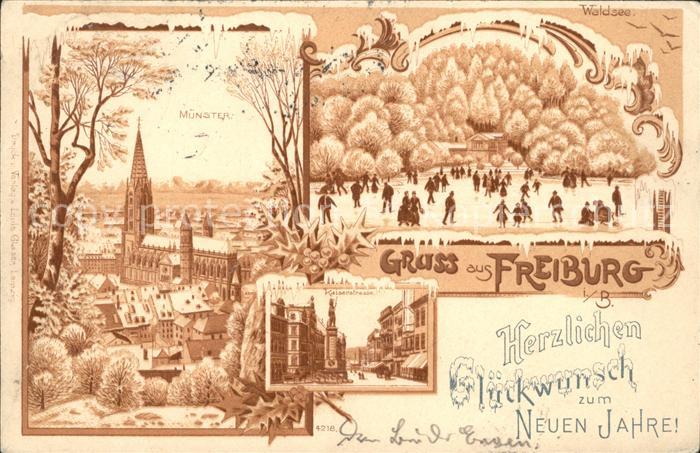 Freiburg Breisgau Muenster Eisbahn Kaiserstrasse