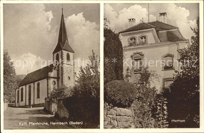 Heimbach Teningen Katholische Pfarrkirche Pfarrhaus