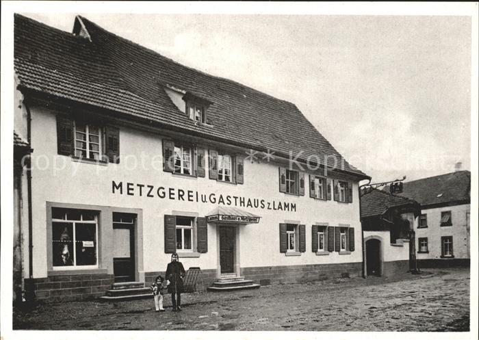 Bahlingen Gasthaus Metzgerei zum Lamm Adolf Boos