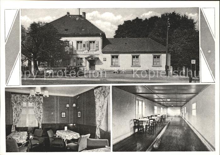 Schallstadt Gasthaus zum Loewen mit Kegelbahn Herm. Maier