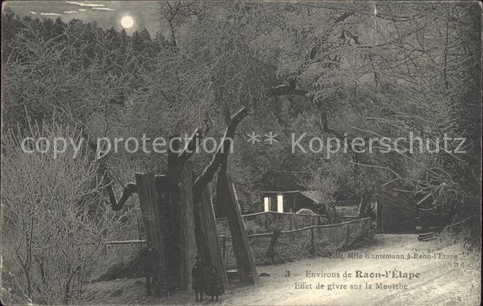 Raon-l Etape Vosges Effet de givre sur la Meurthe