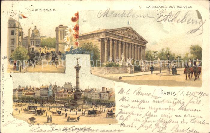 Paris Rue Royale Chambre des Deputes Place de