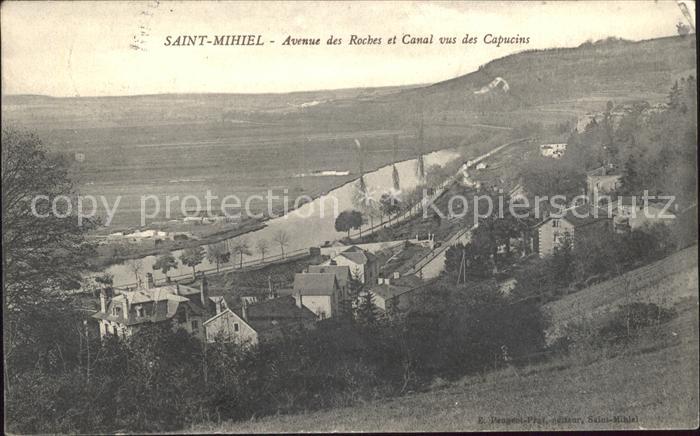 Saint-Mihiel Avenue des Roches et Canal vus des Capu