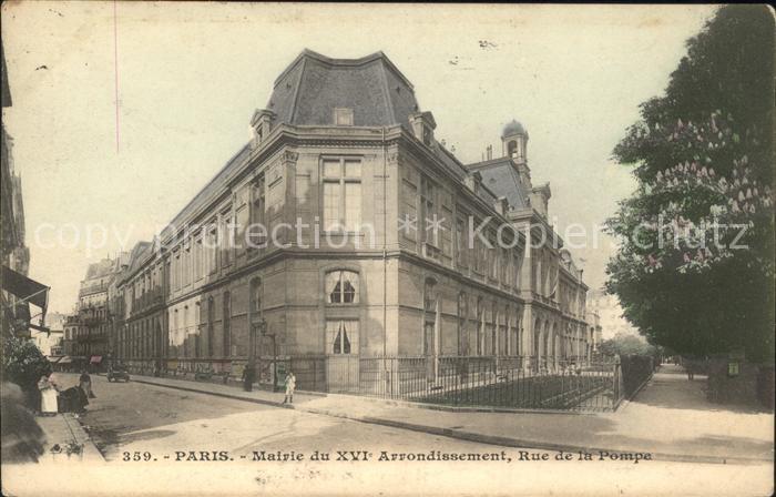 Paris Marie du XVI Arrrondissement Rue de la