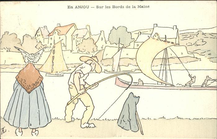 Anjou Sur les Bords de la Maine Künstlerkarte