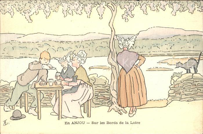 Anjou Sur les Bords de la Loire Künstlerkarte